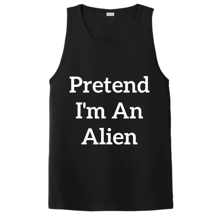 Pretend IM An Alien Costume Lazy Funny Halloween Party Performance Tank