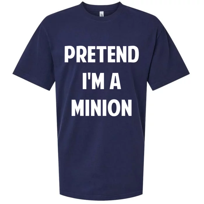 Pretend IM A Minion Costume Party Funny Halloween Minion Sueded Cloud Jersey T-Shirt