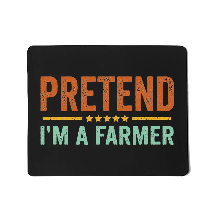 Pretend I'm A Farmer Costume Halloween Retro Vintage Mousepad