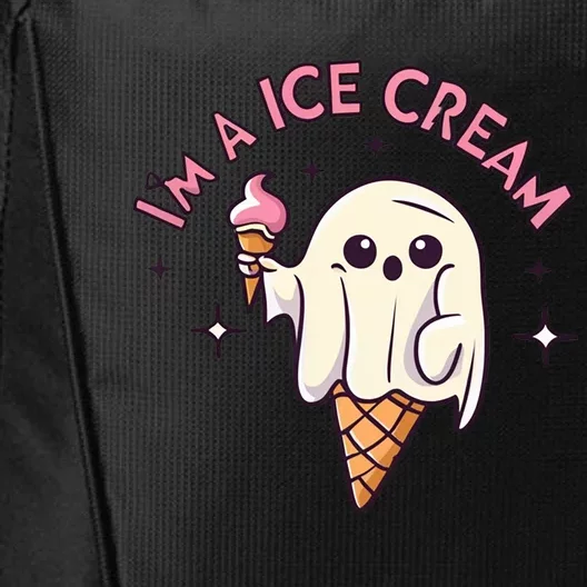 Pretend IM A Icecream Funny Ghost Halloween Gift City Backpack