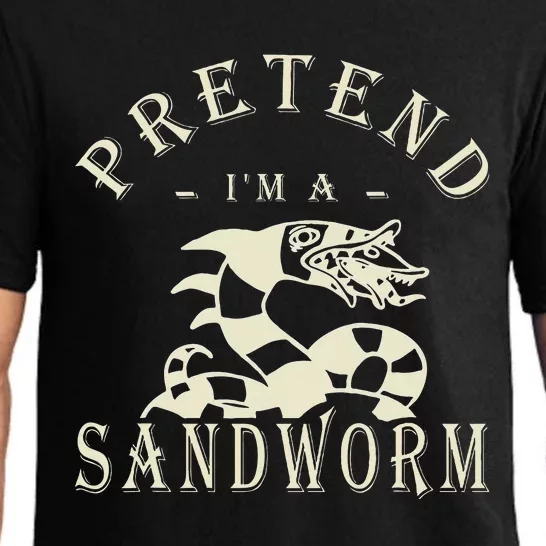 Pretend IM A Sandworm Funny Halloween Party Costume Pajama Set