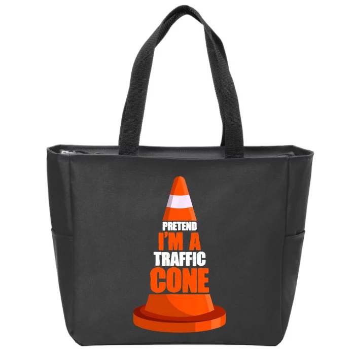 Pretend Im A Traffic Cone Costume Zip Tote Bag