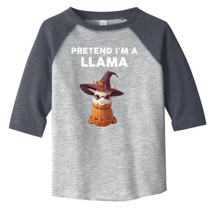 Pretend IM A Llama Costume Halloween Llama Funny Pumpkin Meaningful Gift Toddler Fine Jersey T-Shirt