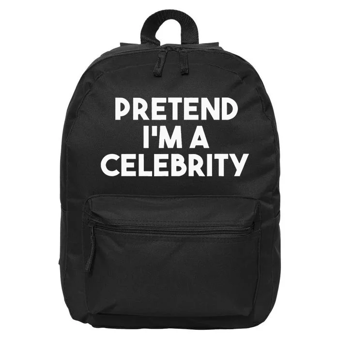 Pretend Im A Celebrity Funny Lazy Halloween Costume 16 in Basic Backpack