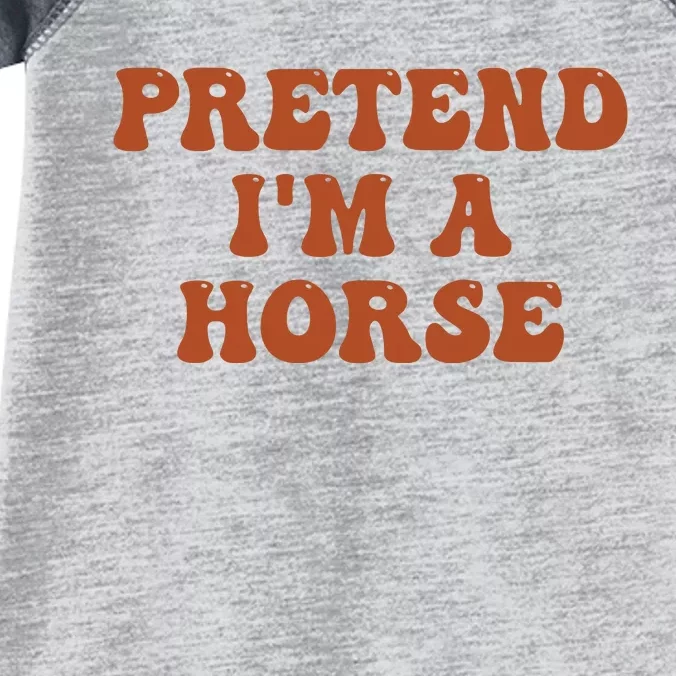 Pretend IM A Horse Halloween Costume 2024 Horse Groovy Infant Baby Jersey Bodysuit