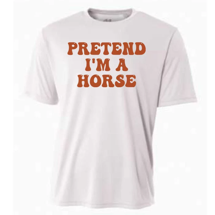 Pretend IM A Horse Halloween Costume 2024 Horse Groovy Cooling Performance Crew T-Shirt