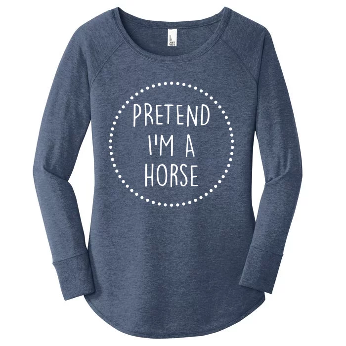 Pretend Im A Horse Halloween Costume Women's Perfect Tri Tunic Long Sleeve Shirt