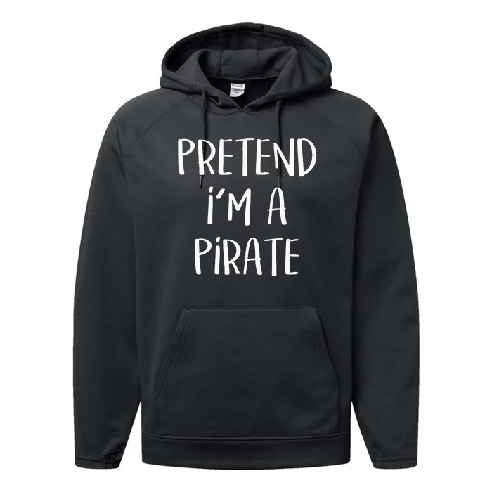 Pretend Im A Pirate Costume Party Funny Halloween Pirate Performance Fleece Hoodie