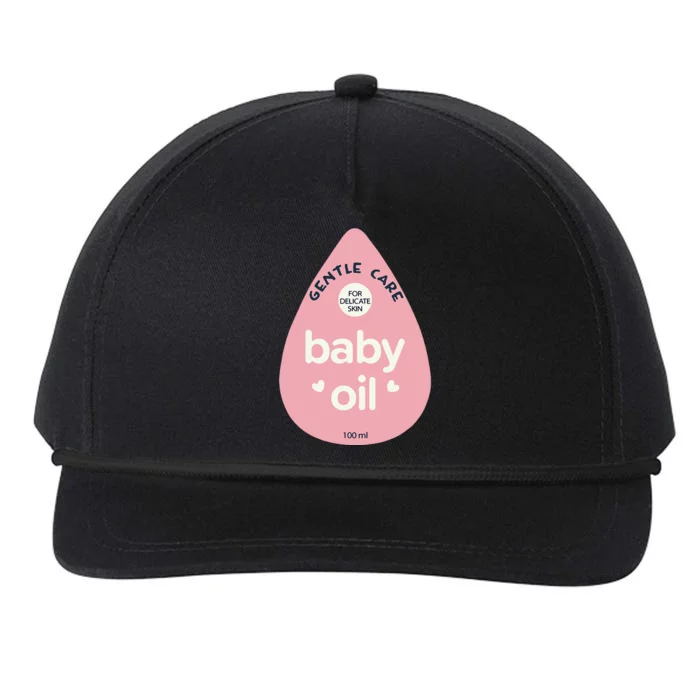 Pretend Im A Baby Oil Bottle Costume Funny Halloween Snapback Five-Panel Rope Hat