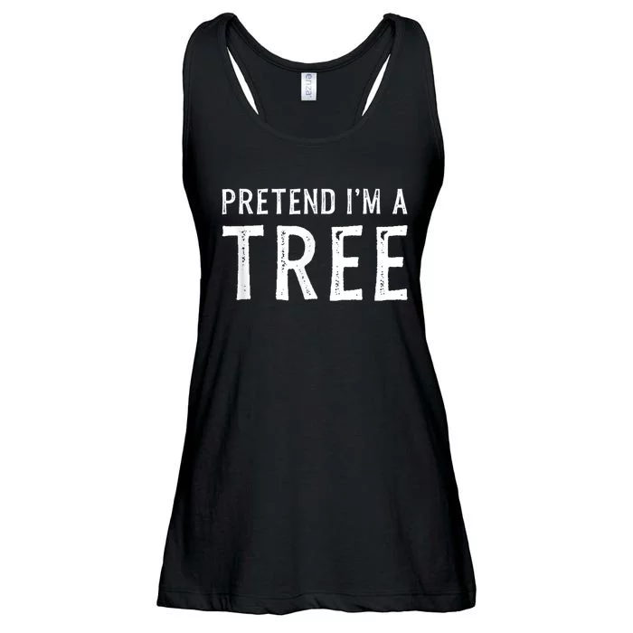 Pretend IM A Tree Halloween Costume Party Funny Gift Ladies Essential Flowy Tank