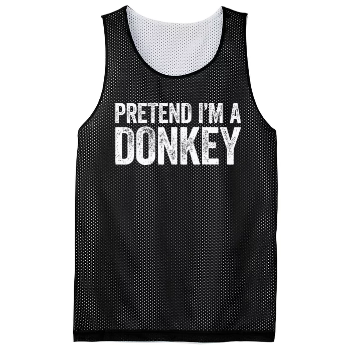 Pretend IM A Donkey Matching Costume Mesh Reversible Basketball Jersey Tank