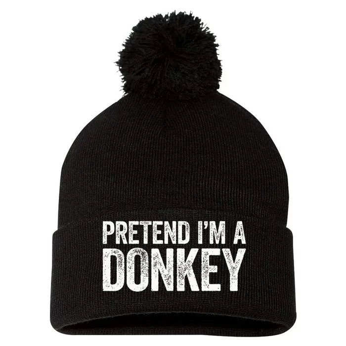 Pretend IM A Donkey Matching Costume Pom Pom 12in Knit Beanie