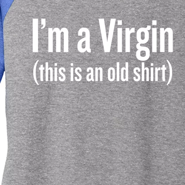 Premium I Am A Virgin Funny Meaningful Gift Women's Tri-Blend 3/4-Sleeve Raglan Shirt