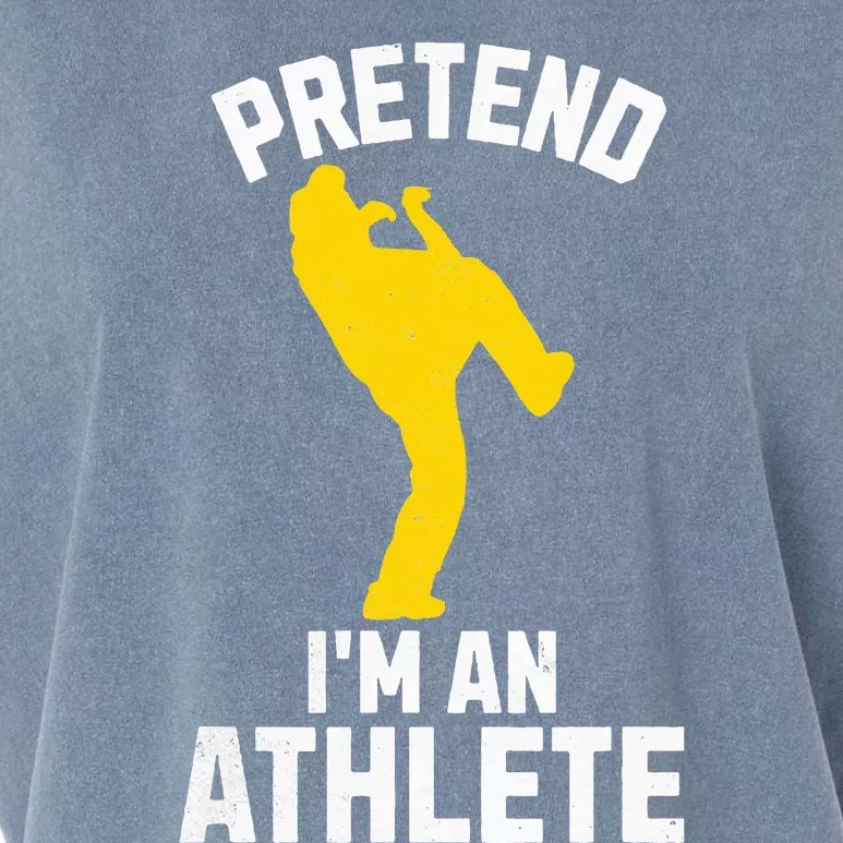 Pretend IM An Athlete Breakdancer Halloween Lazy Costume Garment-Dyed Women's Muscle Tee