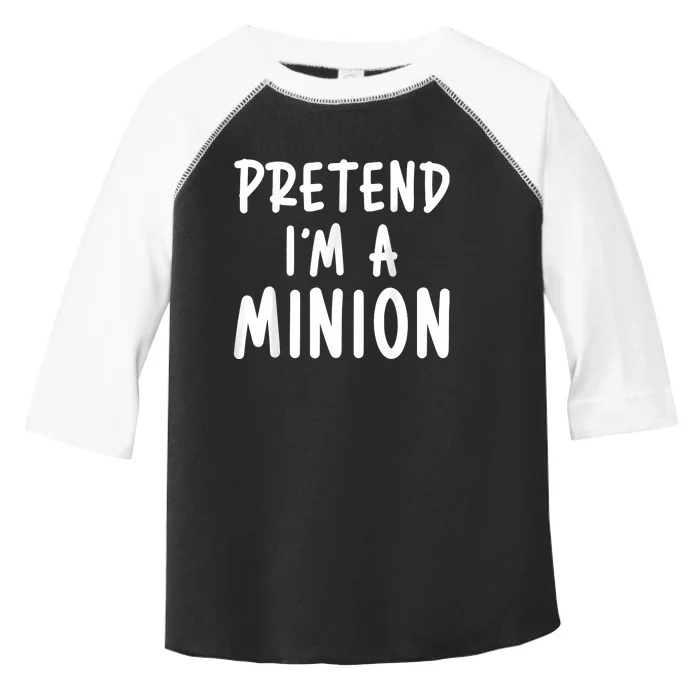 Pretend Im A Minion Costum Costume Party Funny Halloween Minion Toddler Fine Jersey T-Shirt