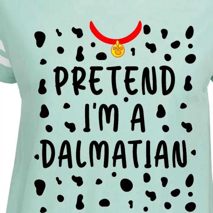 Pretend Im A Dalmatian Funny Lazy Halloween Costume Enza Ladies Jersey Football T-Shirt