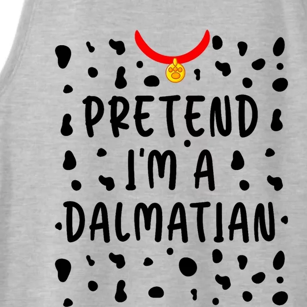 Pretend Im A Dalmatian Funny Lazy Halloween Costume Ladies Tri-Blend Wicking Tank