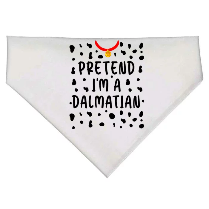 Pretend Im A Dalmatian Funny Lazy Halloween Costume USA-Made Doggie Bandana