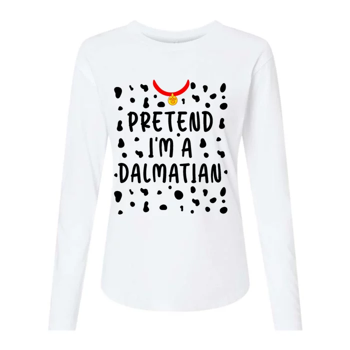 Pretend Im A Dalmatian Funny Lazy Halloween Costume Womens Cotton Relaxed Long Sleeve T-Shirt