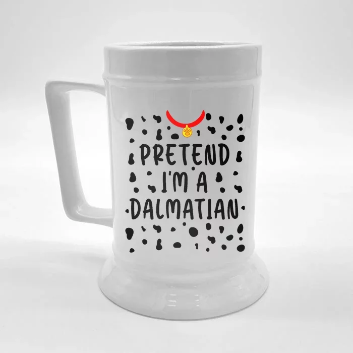 Pretend Im A Dalmatian Funny Lazy Halloween Costume Front & Back Beer Stein