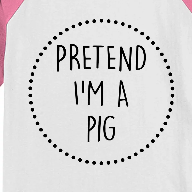 Pretend Im A Pig Halloween Costume Kids Colorblock Raglan Jersey