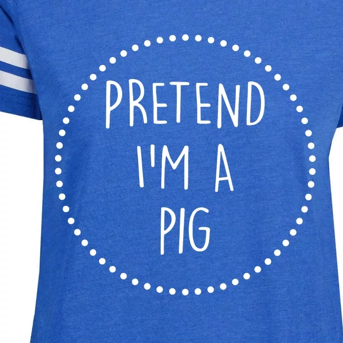 Pretend Im A Pig Halloween Costume Enza Ladies Jersey Football T-Shirt