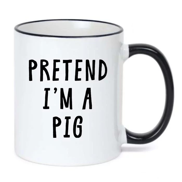 Pretend Im A Pig Costume Women Halloween Costume Black Color Changing Mug