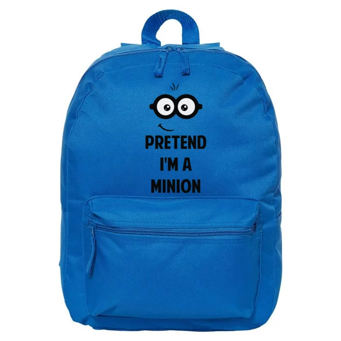 Pretend IM A Minion Costume Party Funny Halloween Minion 16 in Basic Backpack