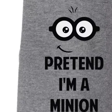 Pretend IM A Minion Costume Party Funny Halloween Minion Doggie 3-End Fleece Hoodie