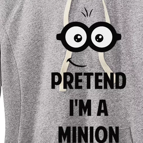 Pretend IM A Minion Costume Party Funny Halloween Minion Women's Fleece Hoodie