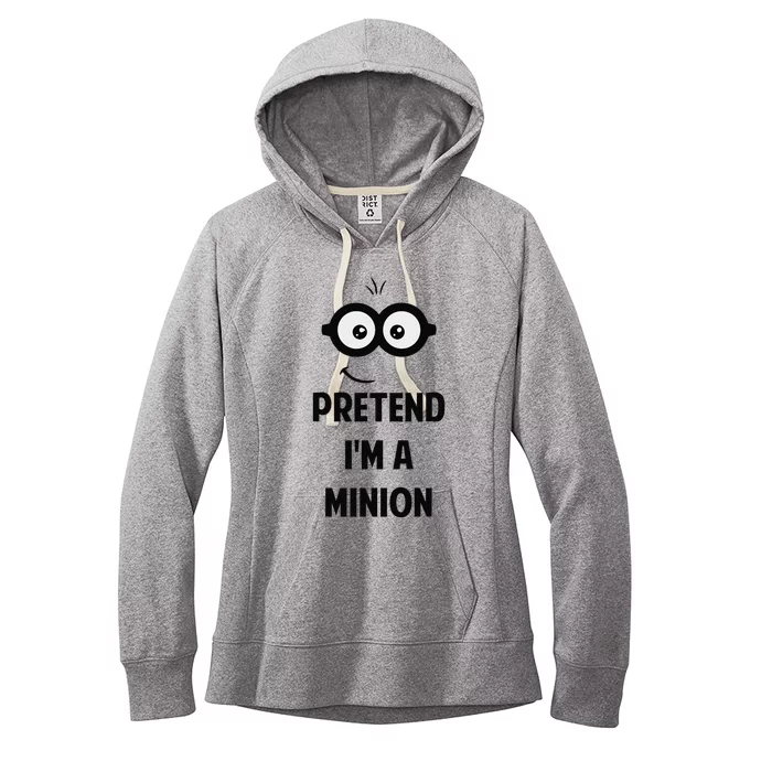 Pretend IM A Minion Costume Party Funny Halloween Minion Women's Fleece Hoodie