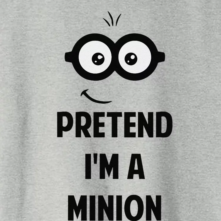 Pretend IM A Minion Costume Party Funny Halloween Minion Women's Crop Top Tee