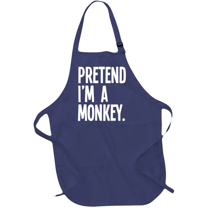 Pretend IM A Monkey Funny Halloween Party Costume Full-Length Apron With Pocket