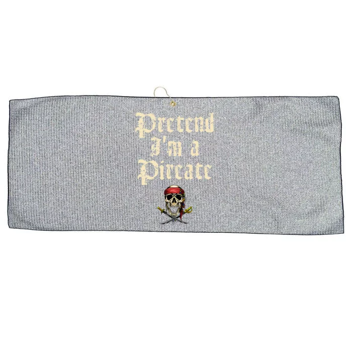 Pretend IM A Pirate Costume Party Large Microfiber Waffle Golf Towel