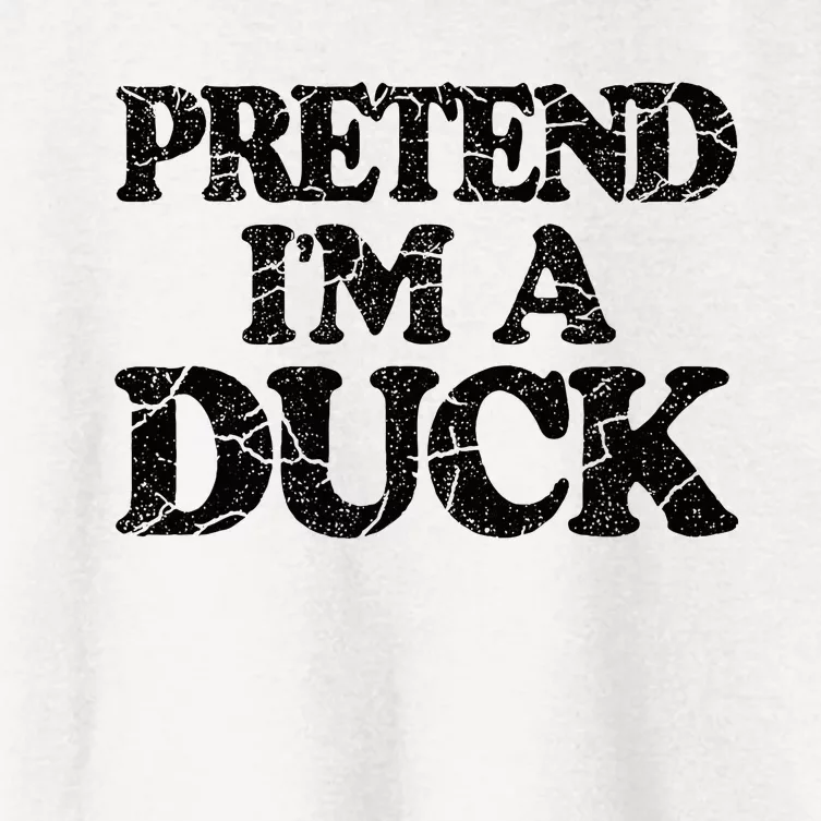 Pretend IM A Duck Diy Easy Halloween Costume Women's Crop Top Tee