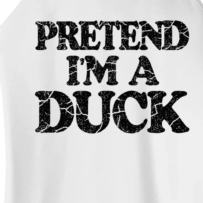 Pretend IM A Duck Diy Easy Halloween Costume Women’s Perfect Tri Rocker Tank