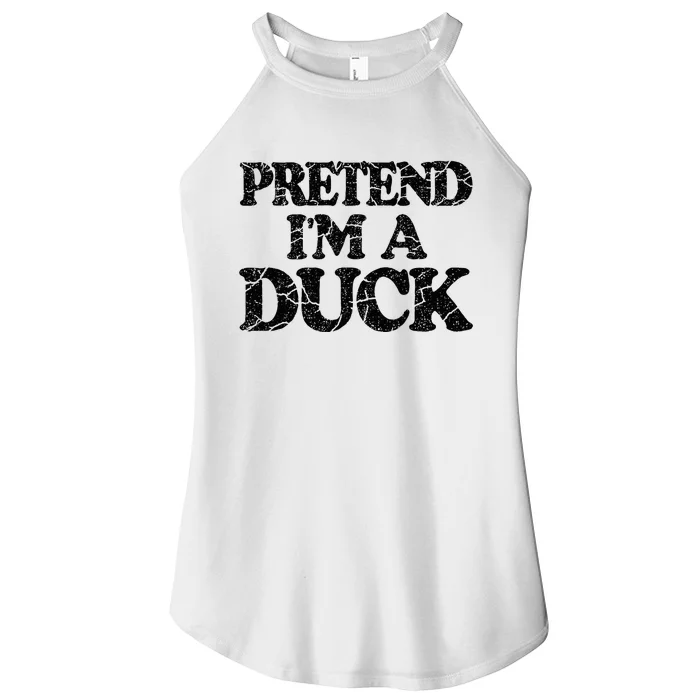 Pretend IM A Duck Diy Easy Halloween Costume Women’s Perfect Tri Rocker Tank