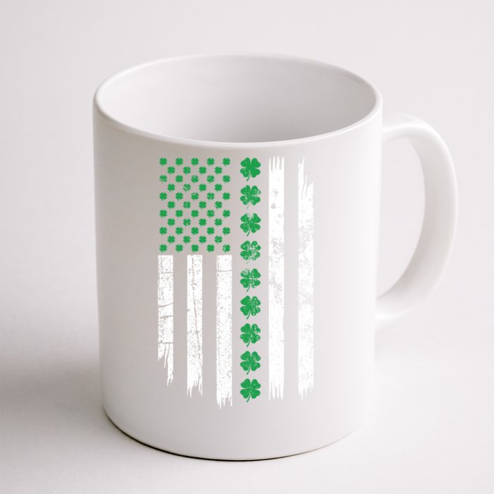 Patriotic Irish American Flag Patricks Day Ireland Flag Gift Front & Back Coffee Mug