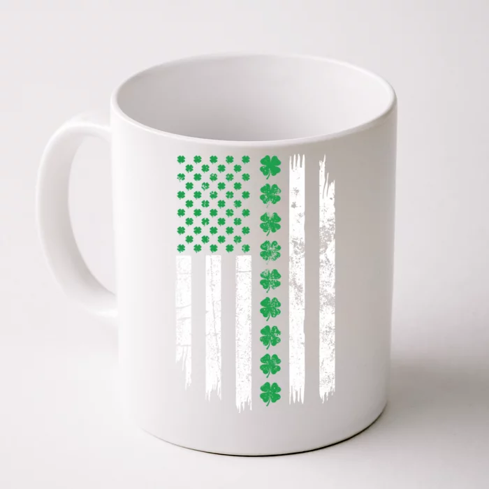 Patriotic Irish American Flag Patricks Day Ireland Flag Gift Front & Back Coffee Mug