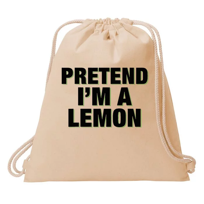 Pretend IM A Lemon Adult Costume Halloween Drawstring Bag