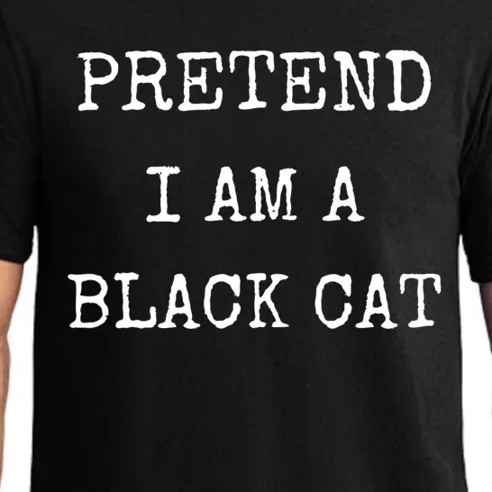 Pretend IM A Black Cat Costume Halloween Lazy Halloween Pajama Set