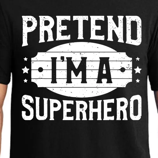 Pretend IM A Superhero Matching Costume Halloween Party Pajama Set