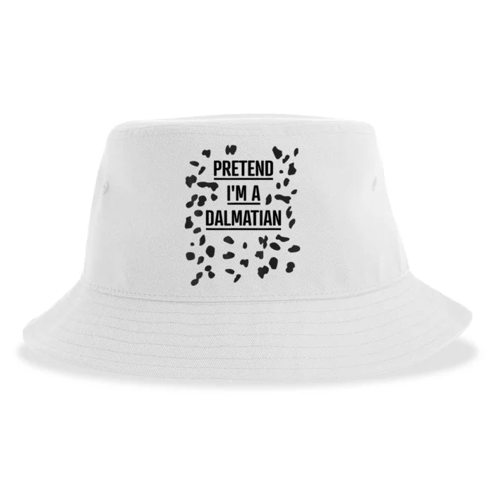 Pretend Im A Dalmatian Funny Lazy Halloween Costume Sustainable Bucket Hat