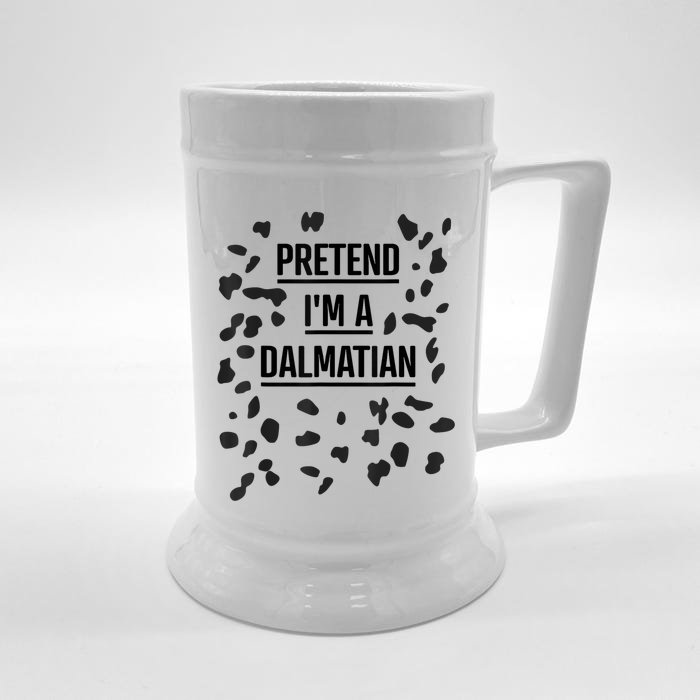 Pretend Im A Dalmatian Funny Lazy Halloween Costume Front & Back Beer Stein