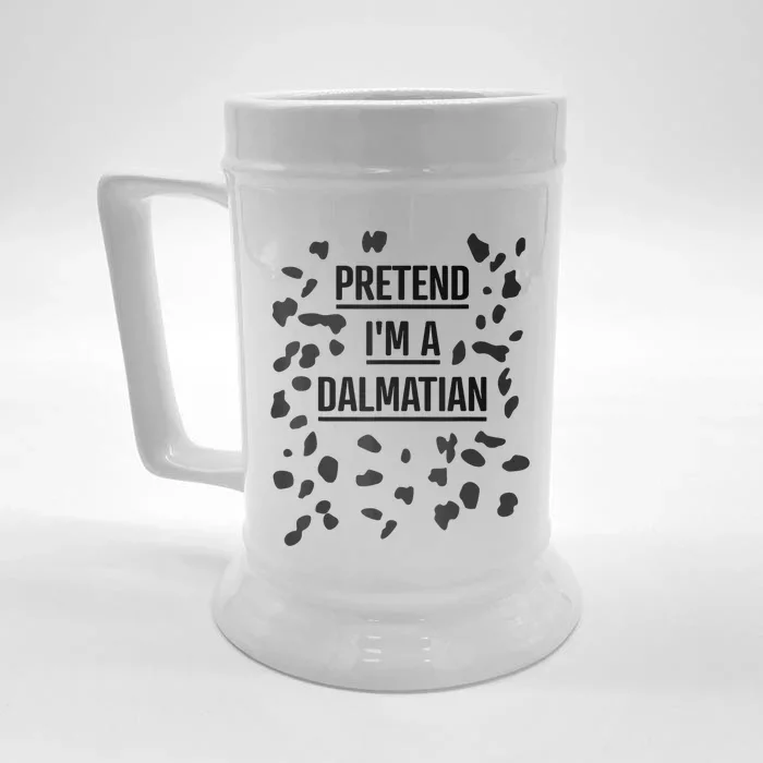 Pretend Im A Dalmatian Funny Lazy Halloween Costume Front & Back Beer Stein