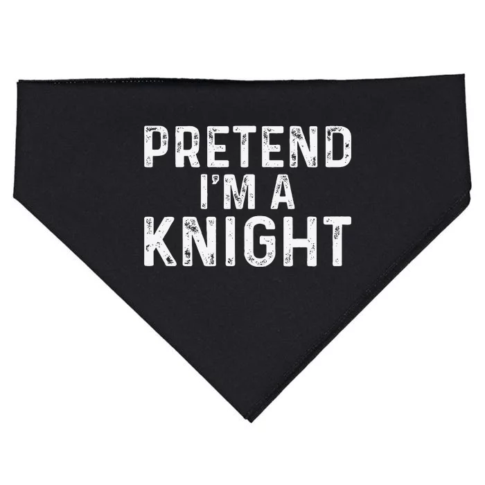 Pretend Im A Knight Halloween USA-Made Doggie Bandana