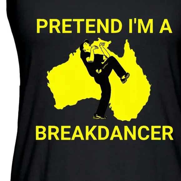 Pretend IM An Australian Break Dancer Matching Costume Ladies Essential Flowy Tank