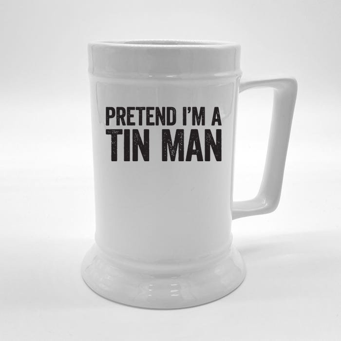 Pretend IM A Tin Man Adult Women Costume Front & Back Beer Stein