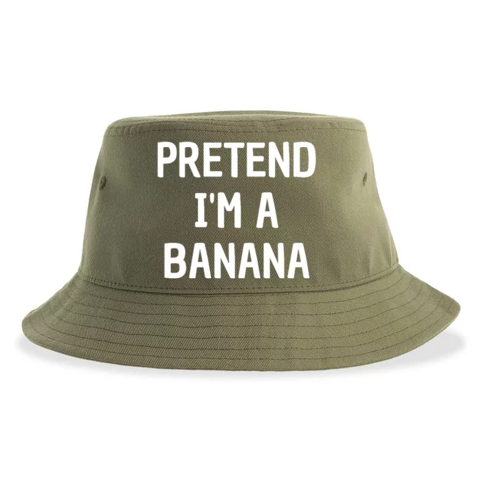 Pretend I'm A Banana Funny Lazy Halloween Costume Sustainable Bucket Hat