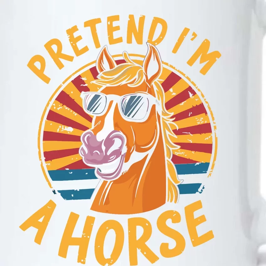 Pretend IM A Horse Funny Lazy Halloween Matching Costume Black Color Changing Mug